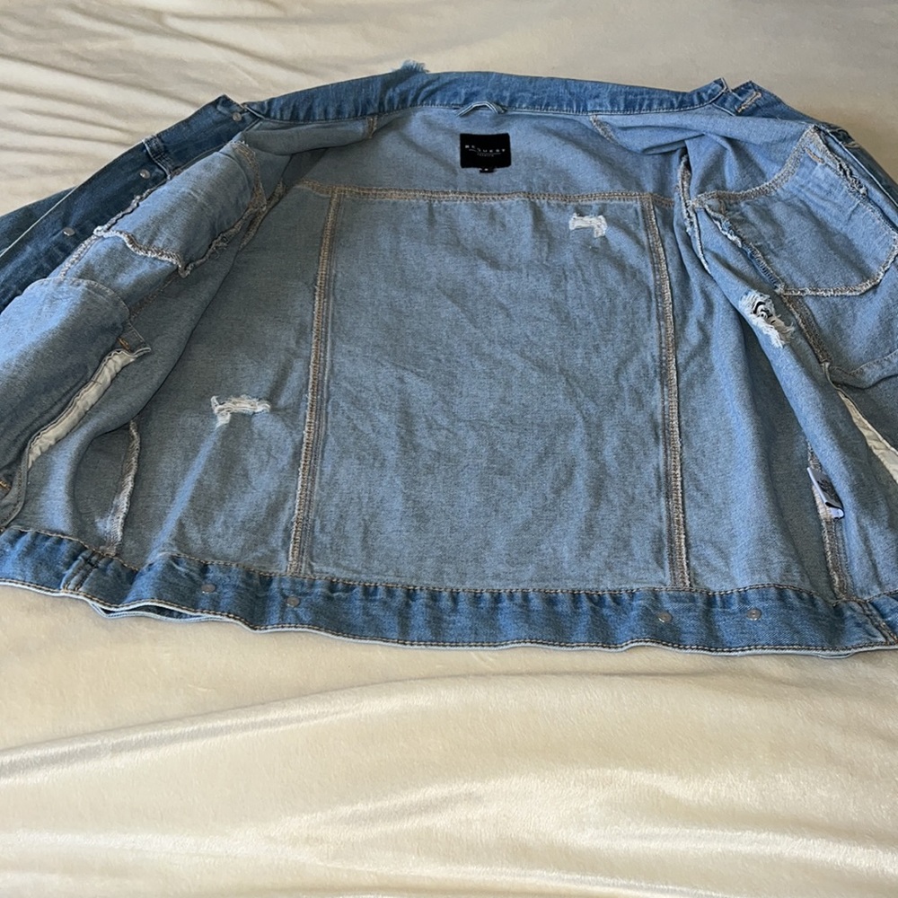 Request Destroyed Denim Jacket Size Small - image 8